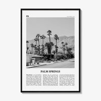 Palm Springs Print Black and White No 1, Palm Springs Wall Art, Palm Springs Poster, Palm Springs, California, USA, United States