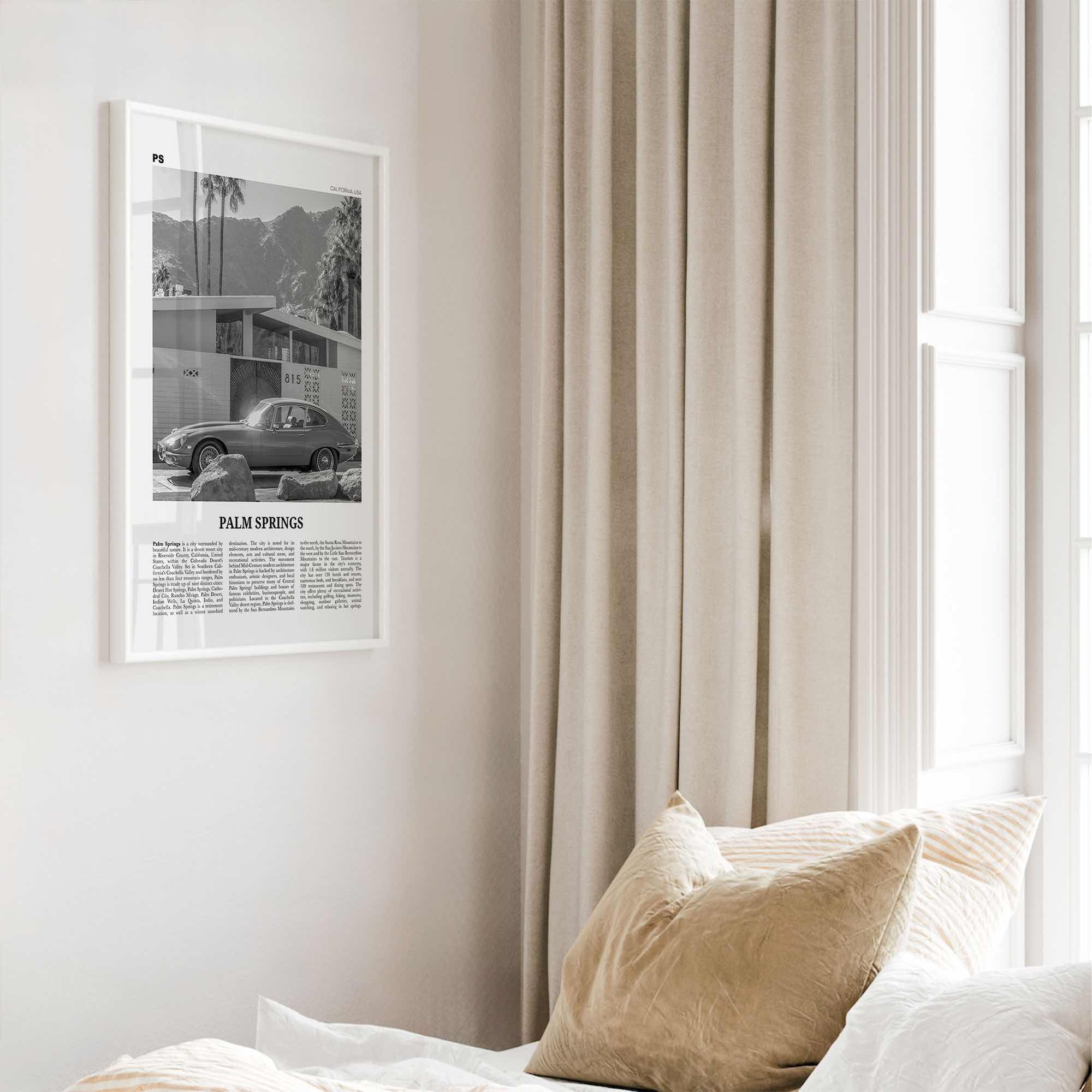 Palm Springs Print Black and White No 2, Palm Springs Wall Art, Palm Springs Poster, Palm Springs, California, USA, United States