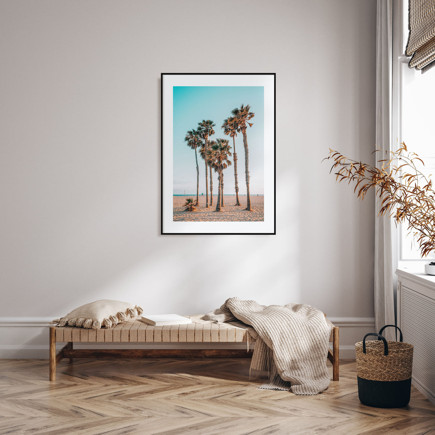 Palm Trees at the Beach Photo Color Poster