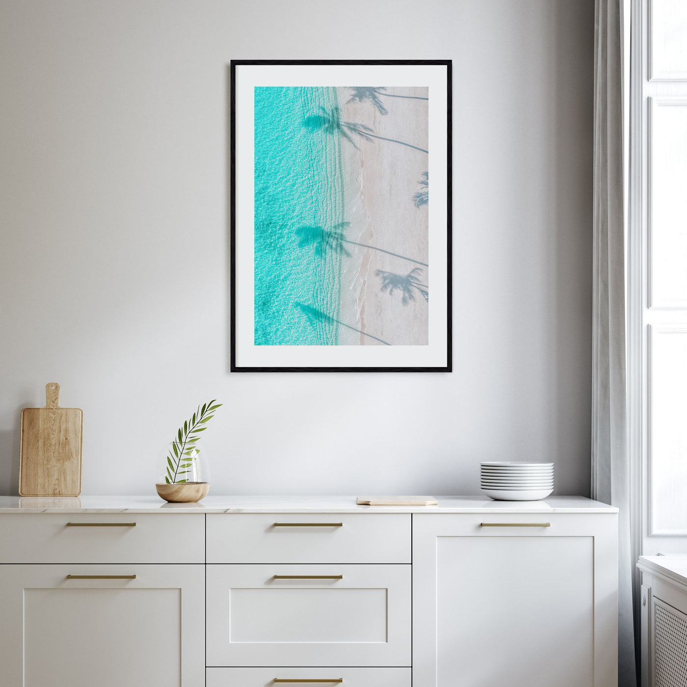 Palm Trees Shadows Photo Color Poster