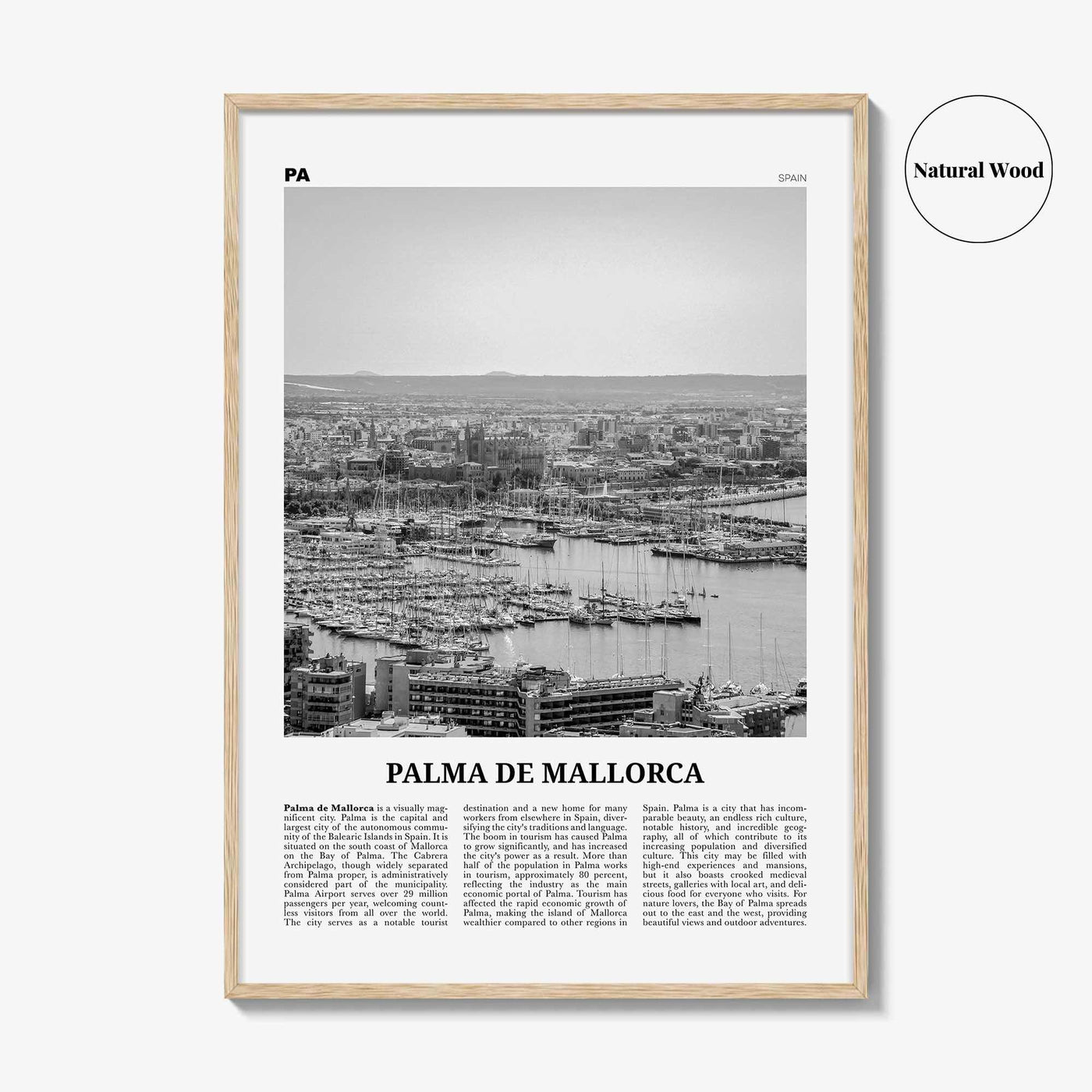 Palma de Mallorca Print Black and White No 1, Palma de Mallorca Print, Palma Wall Art, Palma Poster, Palma Photo, Spain, Majorca, España