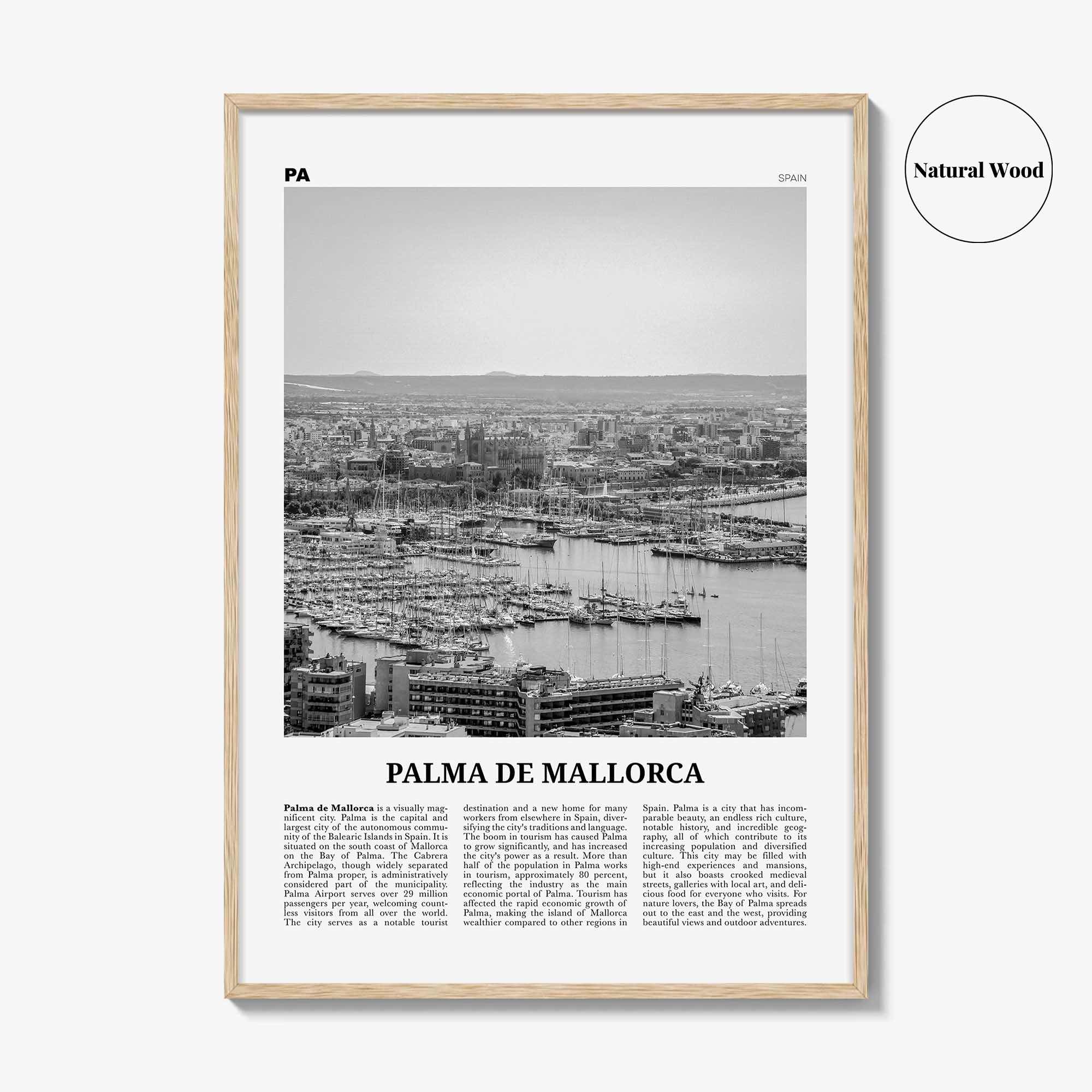 Palma de Mallorca Print Black and White No 1, Palma de Mallorca Print, Palma Wall Art, Palma Poster, Palma Photo, Spain, Majorca, España