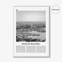 Palma de Mallorca Print Black and White No 1, Palma de Mallorca Print, Palma Wall Art, Palma Poster, Palma Photo, Spain, Majorca, España