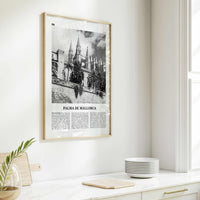 Palma de Mallorca Print Black and White No 2, Palma de Mallorca Print, Palma Wall Art, Palma Poster, Palma Photo, Spain, Majorca España