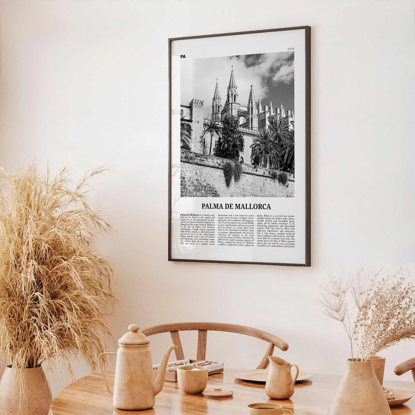 Palma de Mallorca Print Black and White No 2, Palma de Mallorca Print, Palma Wall Art, Palma Poster, Palma Photo, Spain, Majorca España