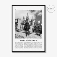 Palma de Mallorca Print Black and White No 2, Palma de Mallorca Print, Palma Wall Art, Palma Poster, Palma Photo, Spain, Majorca España