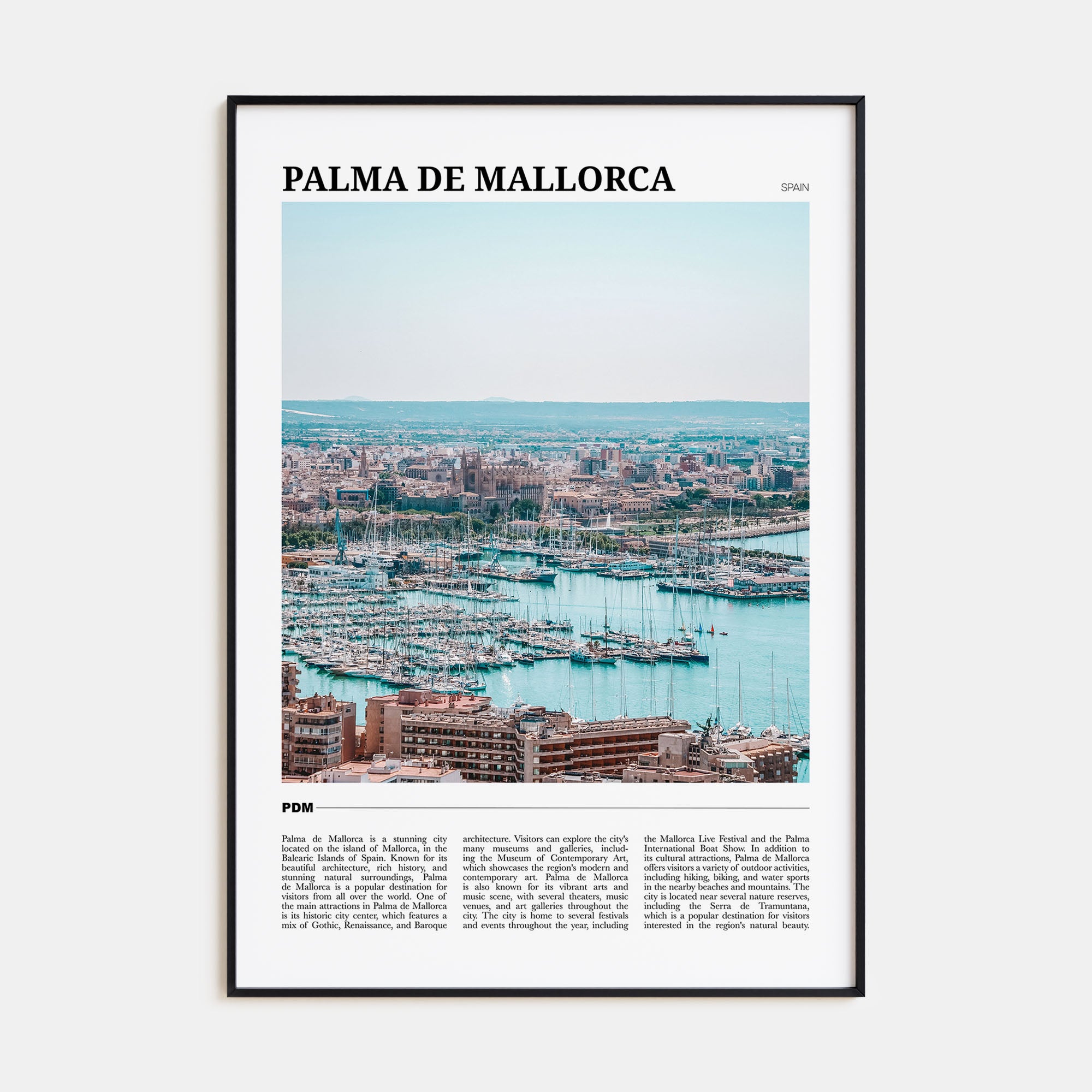 Palma de Mallorca Travel Color Poster