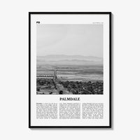 Palmdale Print Black and White, Palmdale Wall Art, Palmdale Poster, Palmdale Photo, Palmdale Wall Decor, California, USA, United States