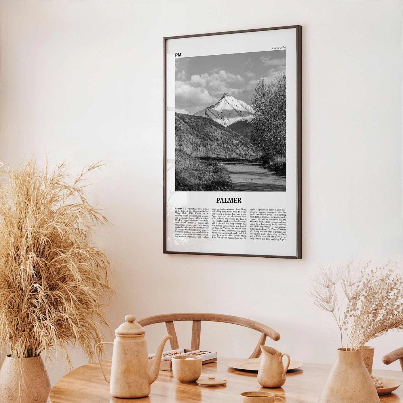 Palmer Print Black and White, Palmer Wall Art, Palmer Poster, Palmer Photo, Palmer Wall Décor, Palmer Map, United States