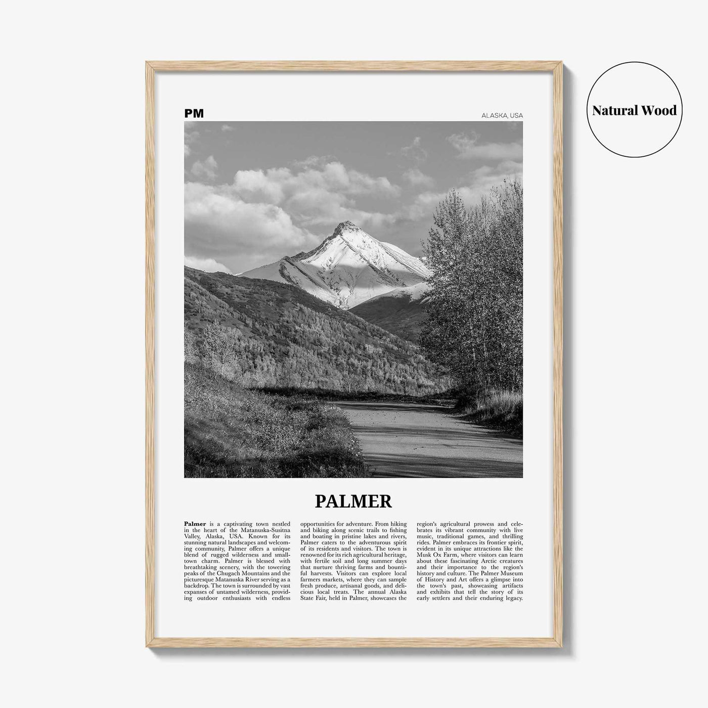 Palmer Print Black and White, Palmer Wall Art, Palmer Poster, Palmer Photo, Palmer Wall Décor, Palmer Map, United States