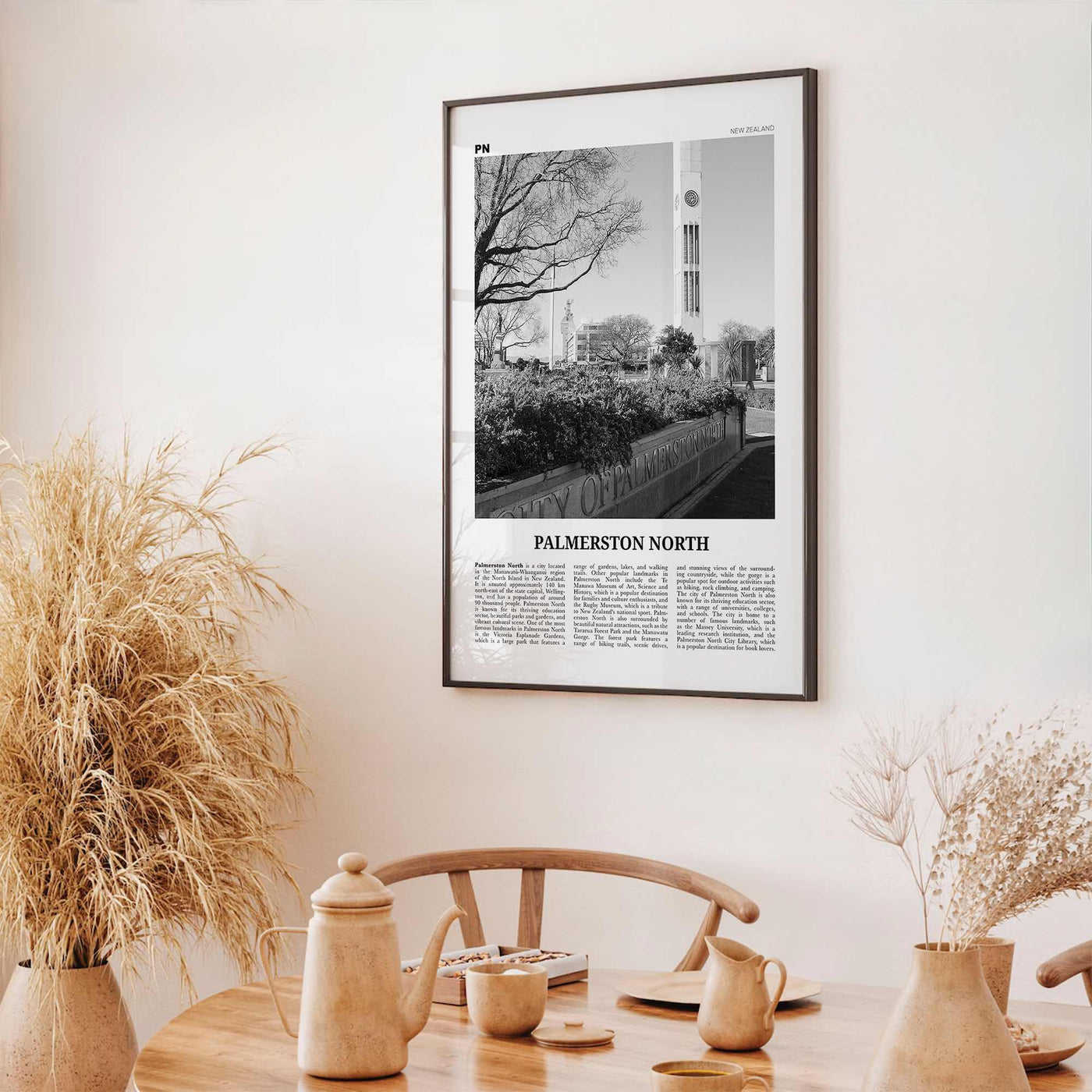 Palmerston North Print Black and White, Palmerston North Wall Art, Palmerston North Poster, Palmerston North Photo, Wall Décor, North Map