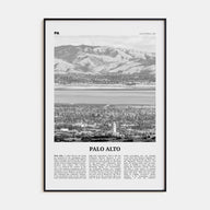 Palo Alto Travel B&W Poster