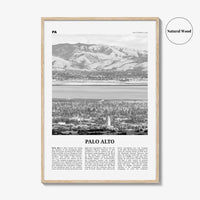 Palo Alto Print Black and White, Palo Alto Wall Art, Palo Alto Poster, Palo Alto Photo, Palo Alto Wall Décor, California, USA, United States