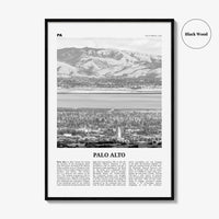 Palo Alto Print Black and White, Palo Alto Wall Art, Palo Alto Poster, Palo Alto Photo, Palo Alto Wall Décor, California, USA, United States