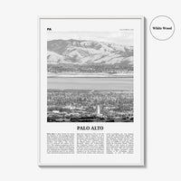 Palo Alto Print Black and White, Palo Alto Wall Art, Palo Alto Poster, Palo Alto Photo, Palo Alto Wall Décor, California, USA, United States