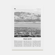 Palo Alto Travel B&W Poster