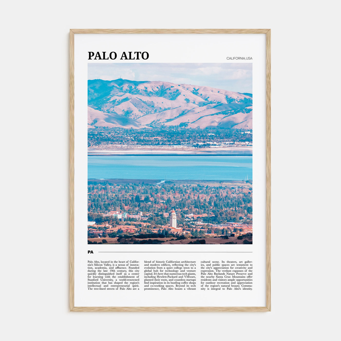 Palo Alto Travel Color Poster