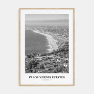 Palos Verdes Estates Portrait B&W Poster
