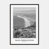 Palos Verdes Estates Portrait B&W Poster