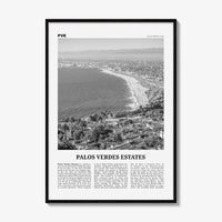 Palos Verdes Estates Print Black and White, Palos Verdes Estates Wall Art, Palos Verdes Estates Photo, California, USA, United States