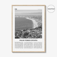 Palos Verdes Estates Print Black and White, Palos Verdes Estates Wall Art, Palos Verdes Estates Photo, California, USA, United States
