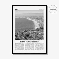 Palos Verdes Estates Print Black and White, Palos Verdes Estates Wall Art, Palos Verdes Estates Photo, California, USA, United States