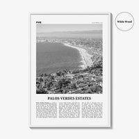 Palos Verdes Estates Print Black and White, Palos Verdes Estates Wall Art, Palos Verdes Estates Photo, California, USA, United States