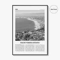 Palos Verdes Estates Print Black and White, Palos Verdes Estates Wall Art, Palos Verdes Estates Photo, California, USA, United States
