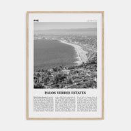 Palos Verdes Estates Travel B&W Poster