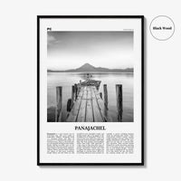 Panajachel Print Black and White, Panajachel Wall Art, Panajachel Poster, Panajachel Photo, Panajachel Wall Décor, Panajachel Map, Guatemala