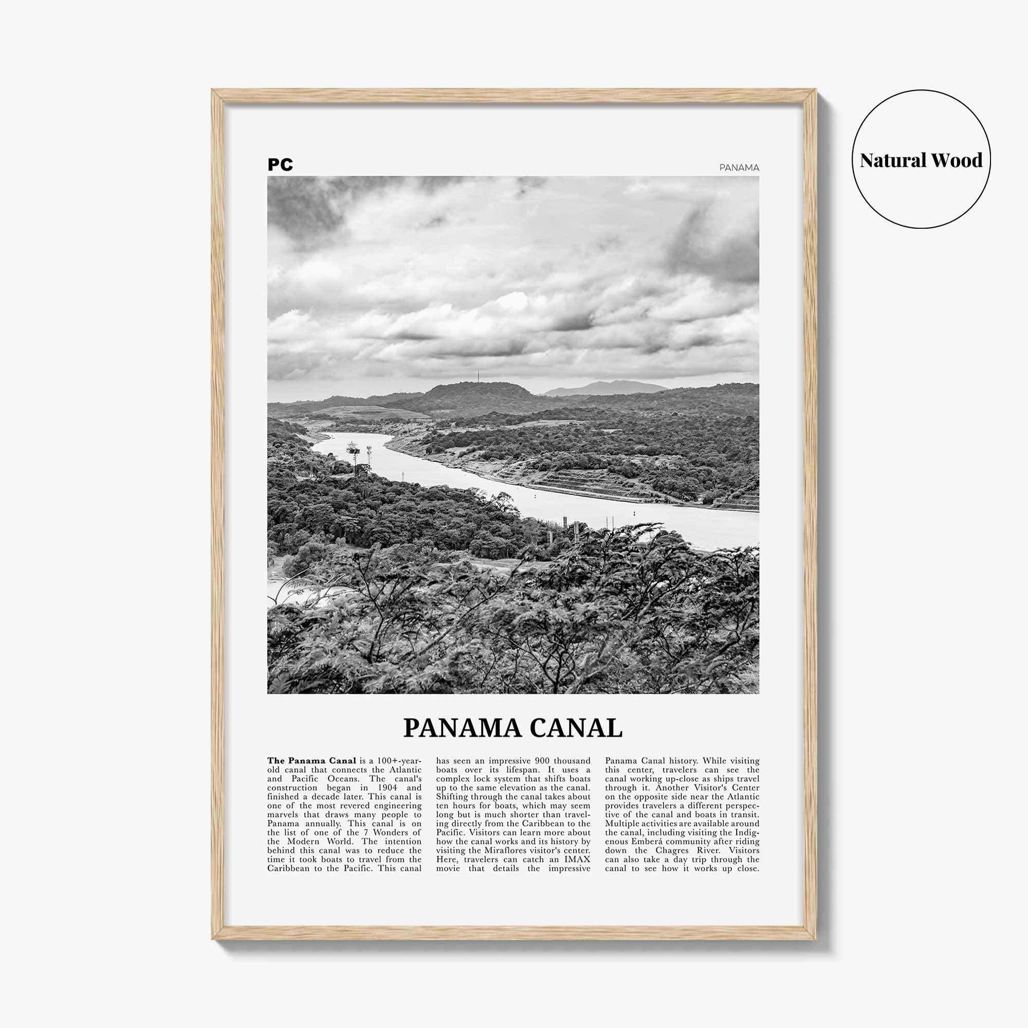 Panama Canal Print Black and White, Panama Canal Wall Art, Panama Canal Poster Panama Canal Photo Panama Canal Décor Panama Canal Map Panama