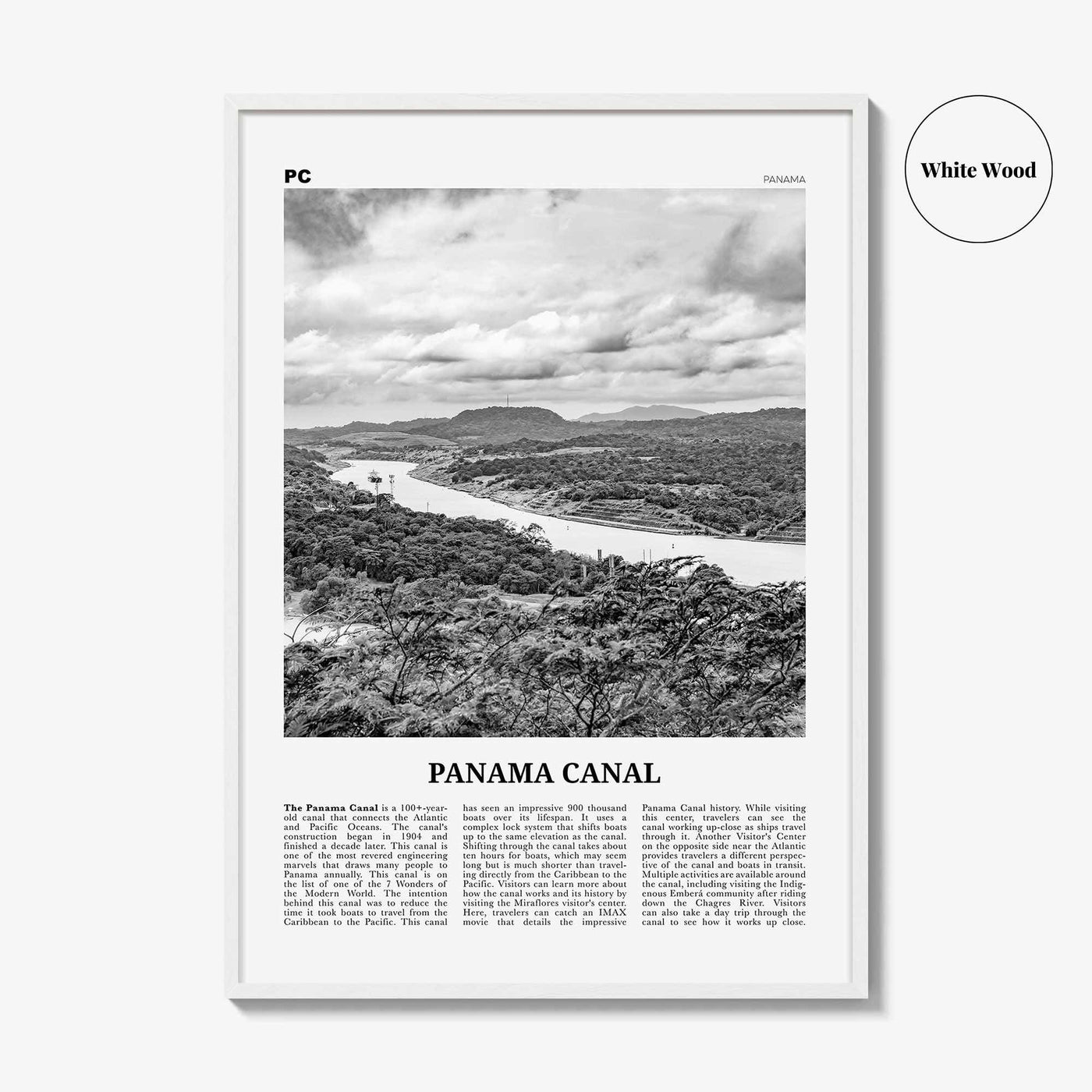 Panama Canal Print Black and White, Panama Canal Wall Art, Panama Canal Poster Panama Canal Photo Panama Canal Décor Panama Canal Map Panama