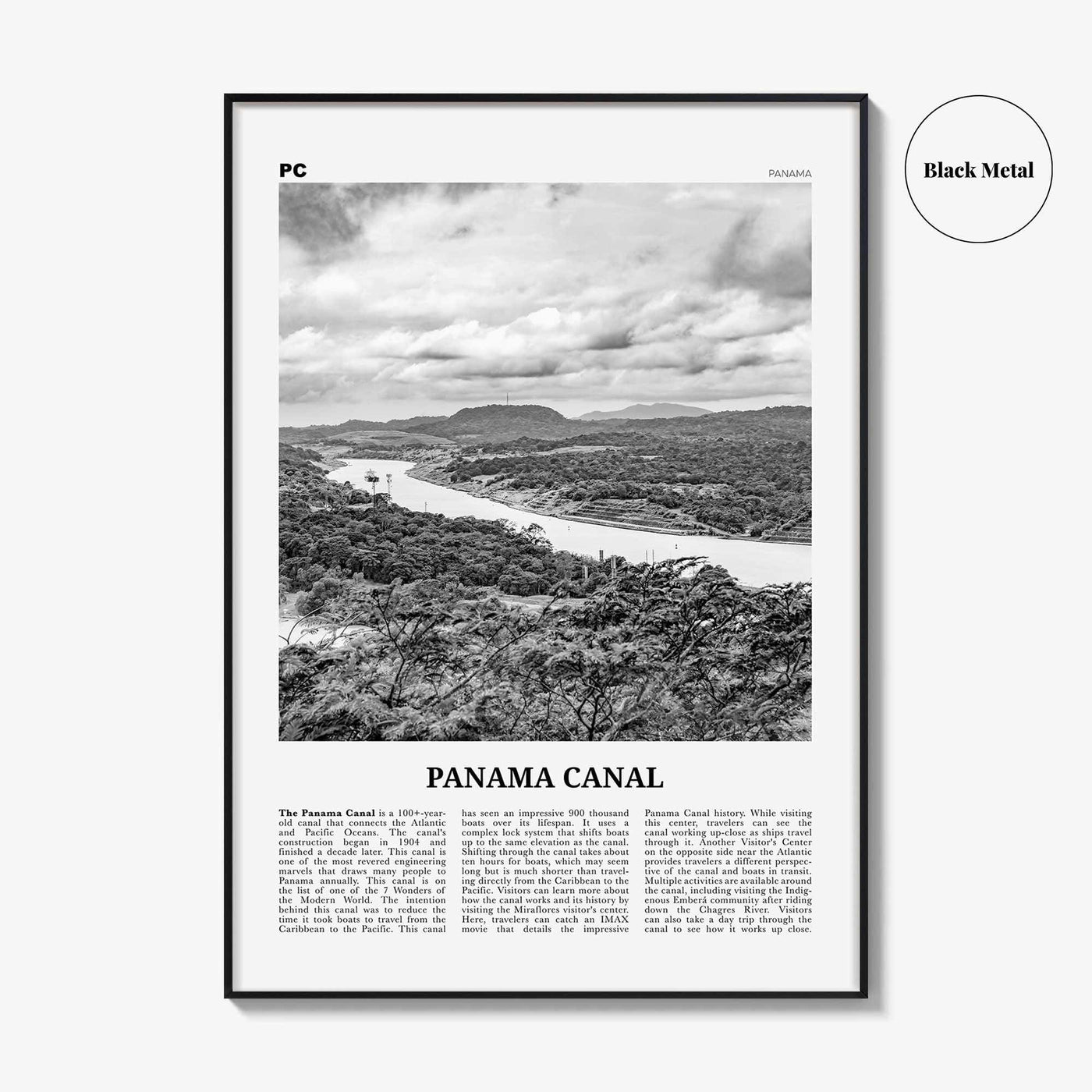 Panama Canal Print Black and White, Panama Canal Wall Art, Panama Canal Poster Panama Canal Photo Panama Canal Décor Panama Canal Map Panama