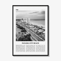 Panama City Beach Print Black and White Florida, Panama City Beach Wall Art, Panama City Beach Poster, Panama City Beach Photo, USA