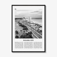 Panama City Print Black and White Florida, Panama City Wall Art, Panama City Poster, Panama City Photo, Panama City Map, USA, United States