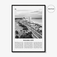 Panama City Print Black and White Florida, Panama City Wall Art, Panama City Poster, Panama City Photo, Panama City Map, USA, United States