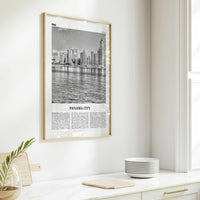 Panama City Print Black and White Panama No 1, Panama City Wall Art, Panama City Poster, Panama City, Ciudad de Panamá Posters, Panama