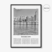 Panama City Print Black and White Panama No 1, Panama City Wall Art, Panama City Poster, Panama City, Ciudad de Panamá Posters, Panama