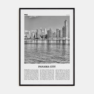 Panama City, Panama Travel B&W No 1 Poster