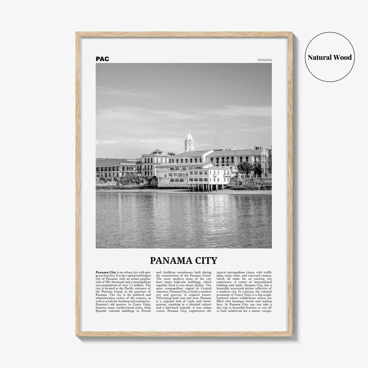 Panama City Print Black and White Panama No 2, Panama City Wall Art, Panama City Poster, Panama City, Ciudad de Panamá Posters, Panama