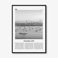 Panama City Print Black and White Panama No 3, Panama City Wall Art, Panama City Poster, Panama City, Ciudad de Panamá Posters, Panama