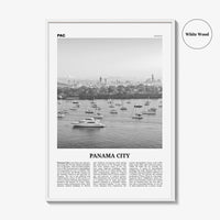 Panama City Print Black and White Panama No 3, Panama City Wall Art, Panama City Poster, Panama City, Ciudad de Panamá Posters, Panama