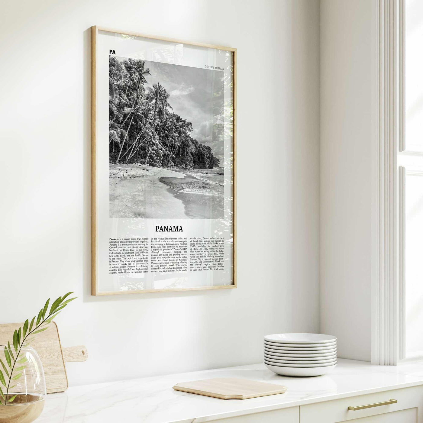 Panama Print Black and White No 1, Panama Wall Art, Panama Poster, Panama Photo, Panama Wall Decor, Country Art Print, Central America