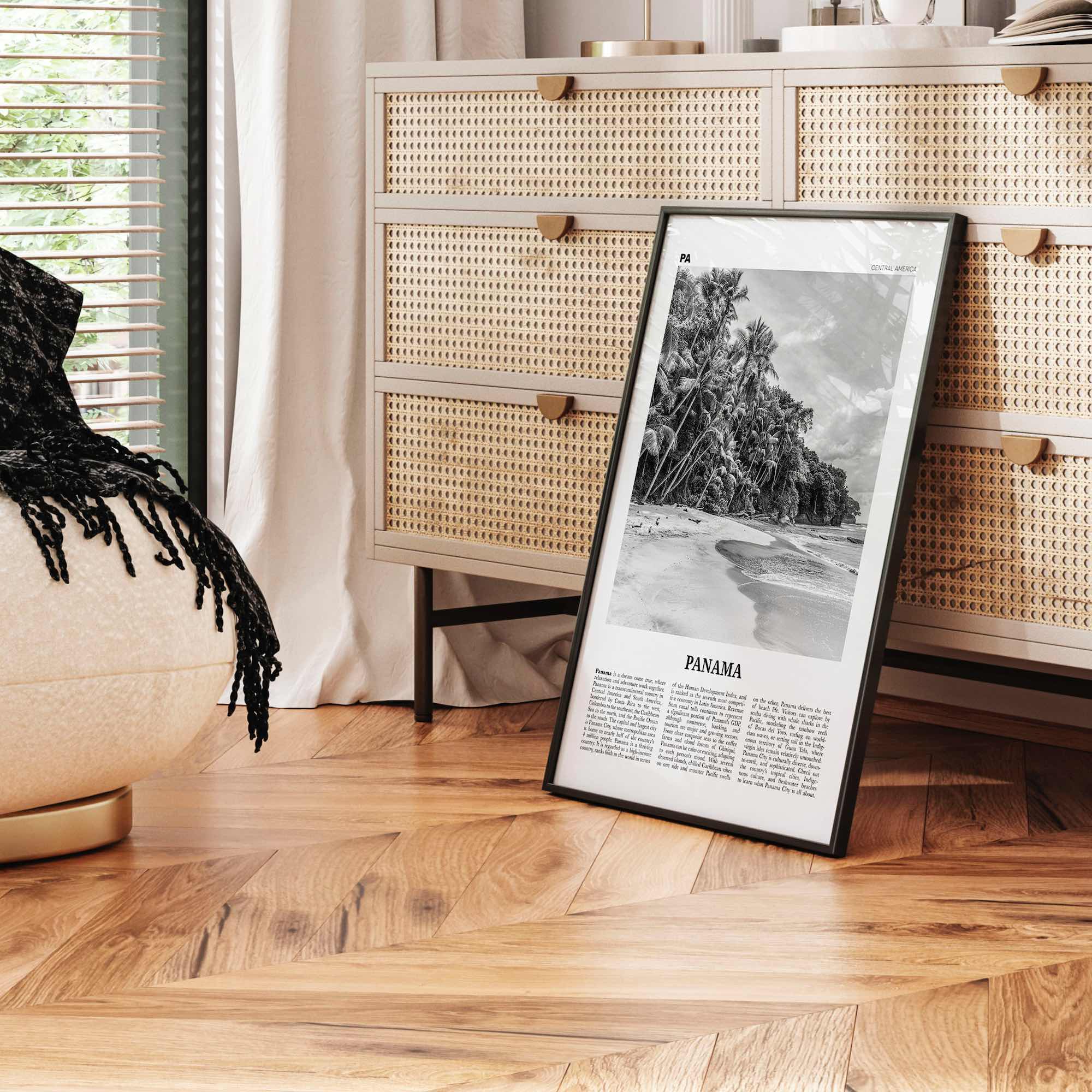 Panama Print Black and White No 1, Panama Wall Art, Panama Poster, Panama Photo, Panama Wall Decor, Country Art Print, Central America