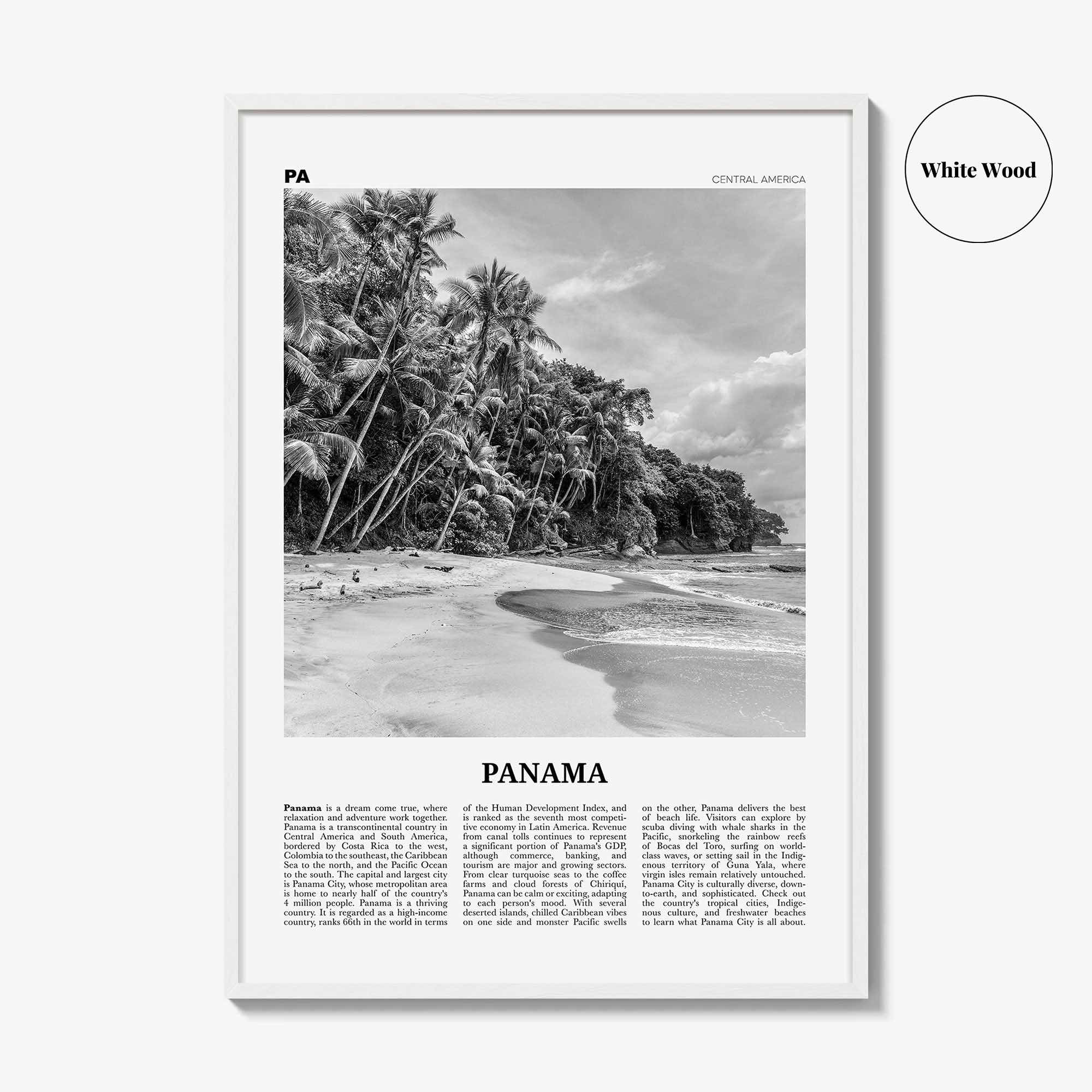 Panama Print Black and White No 1, Panama Wall Art, Panama Poster, Panama Photo, Panama Wall Decor, Country Art Print, Central America