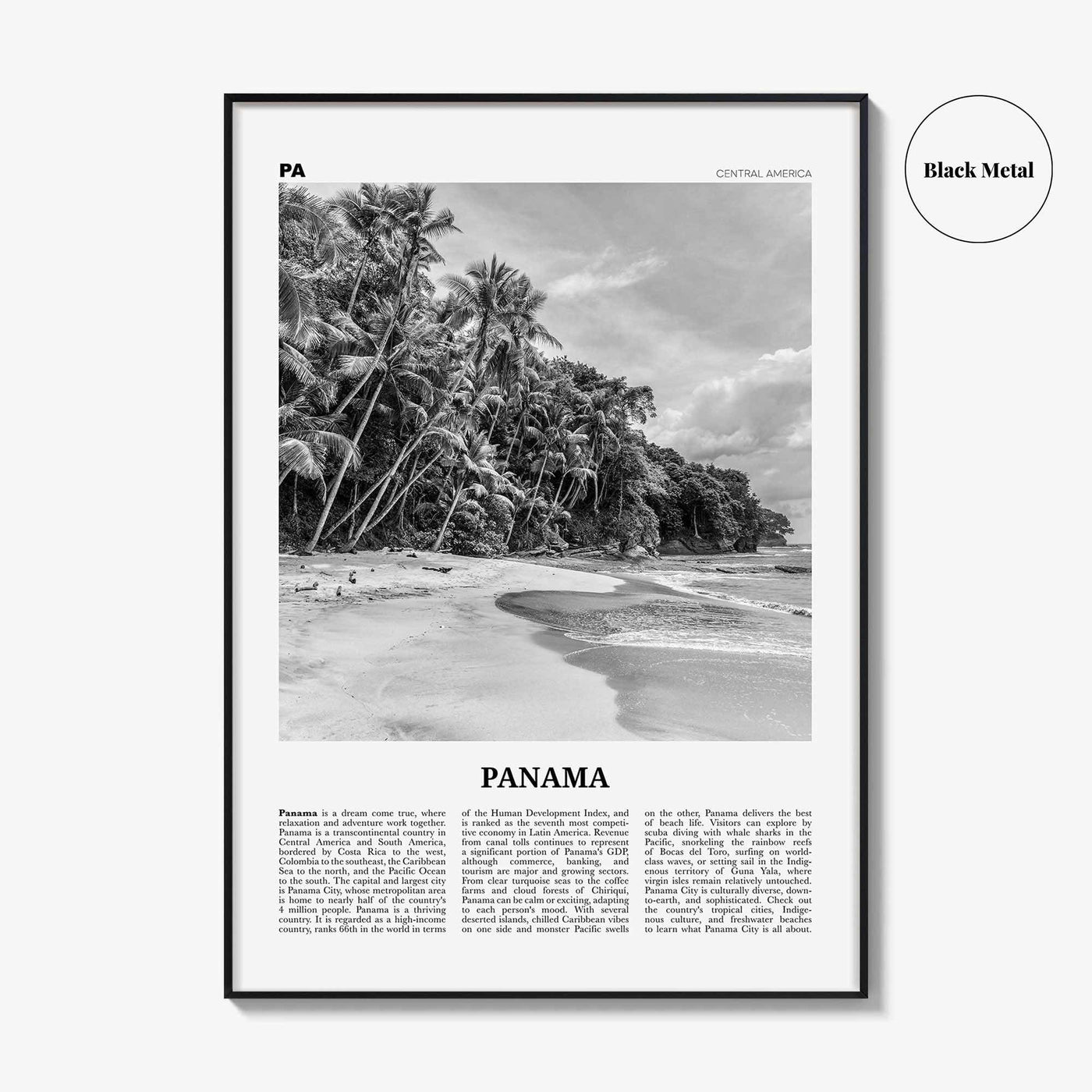 Panama Print Black and White No 1, Panama Wall Art, Panama Poster, Panama Photo, Panama Wall Decor, Country Art Print, Central America