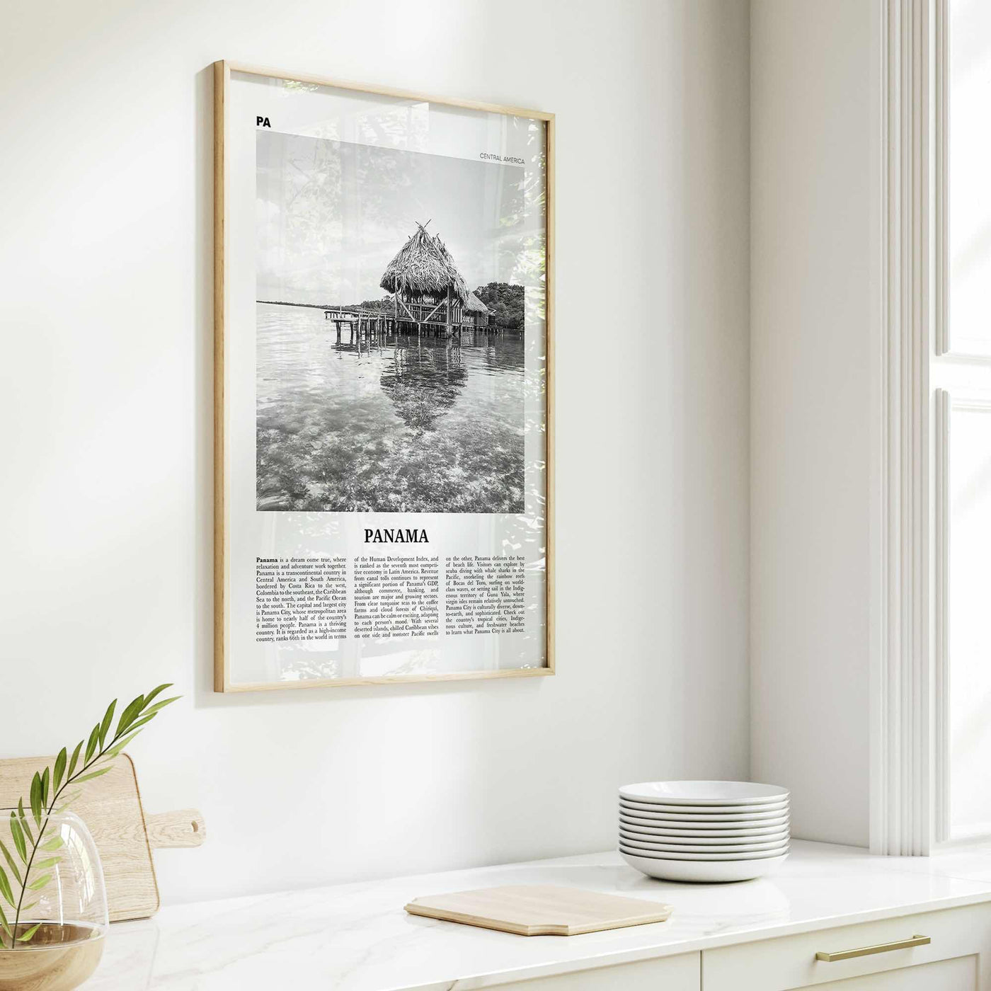 Panama Print Black and White No 2, Panama Wall Art, Panama Poster, Panama Photo, Panama Wall Decor, Country Art Print, Central America