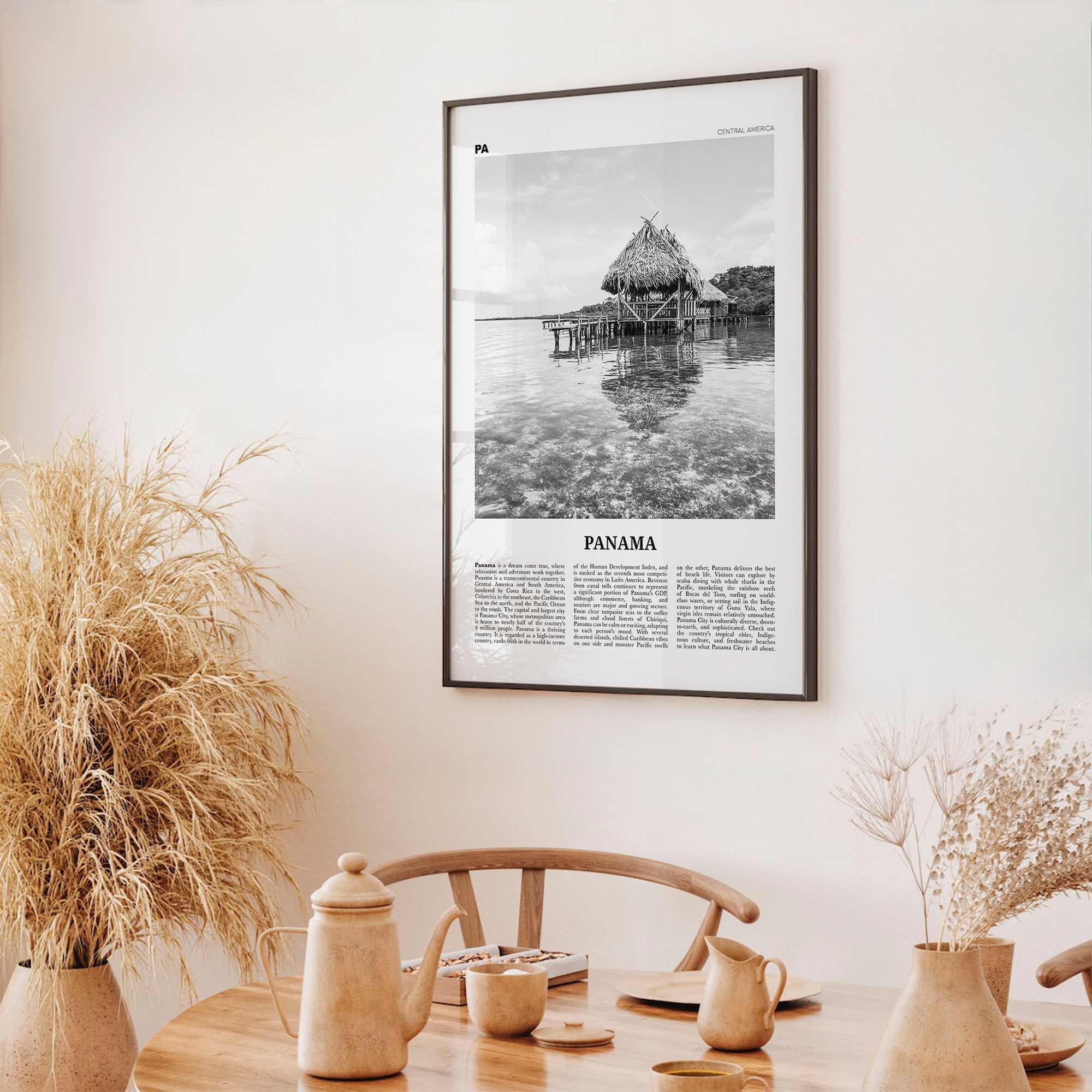 Panama Print Black and White No 2, Panama Wall Art, Panama Poster, Panama Photo, Panama Wall Decor, Country Art Print, Central America