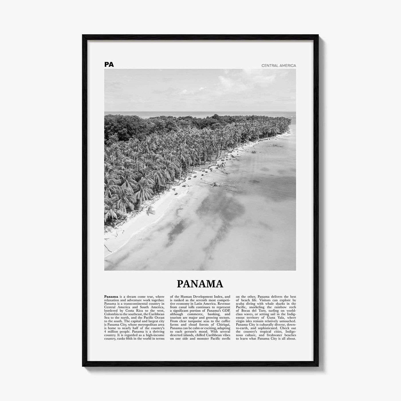 Panama Print Black and White No 3, Panama Wall Art, Panama Poster, Panama Photo, Panama Wall Decor, Country Art Print, Central America