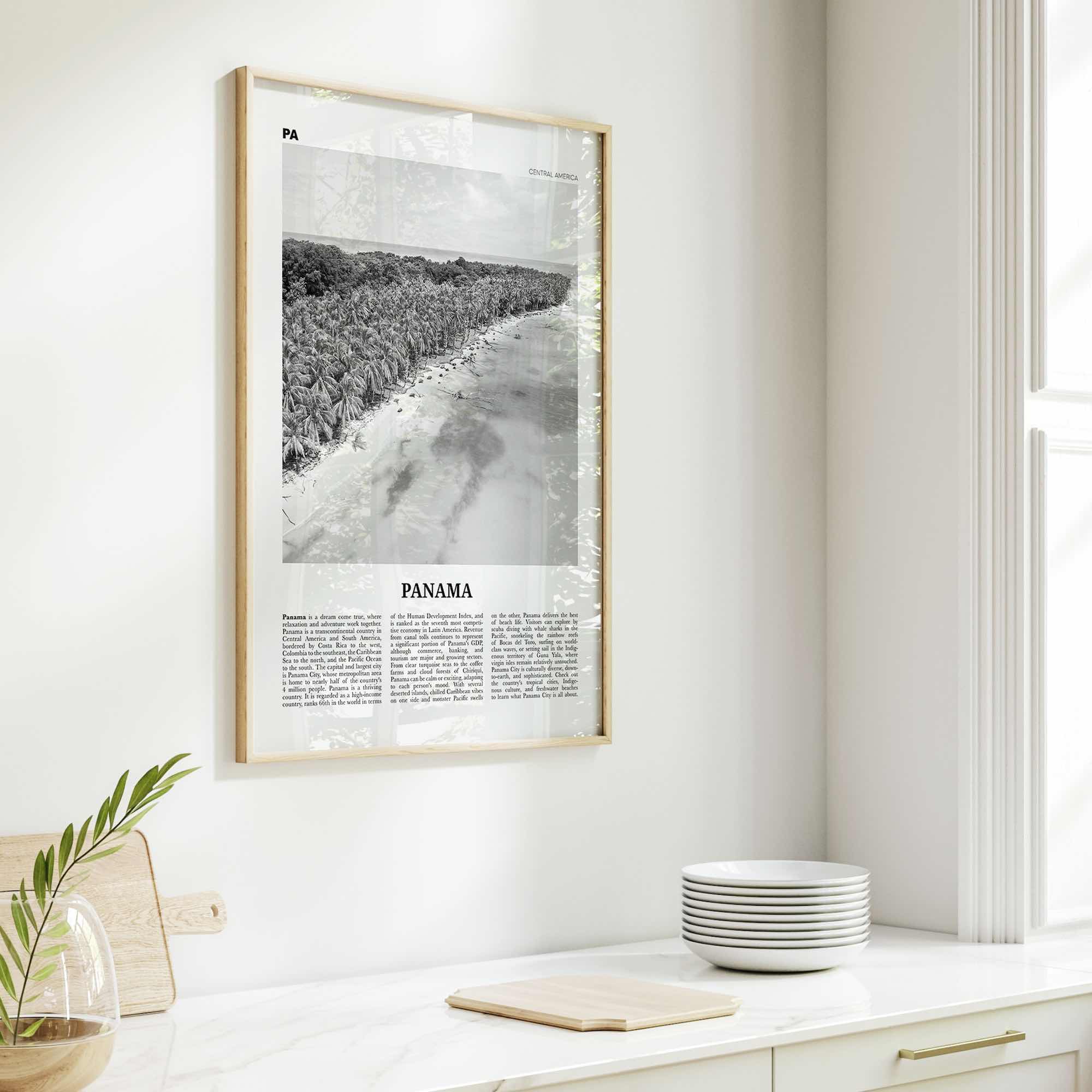 Panama Print Black and White No 3, Panama Wall Art, Panama Poster, Panama Photo, Panama Wall Decor, Country Art Print, Central America